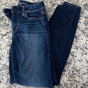 American Eagle hi rise jegging dark wash